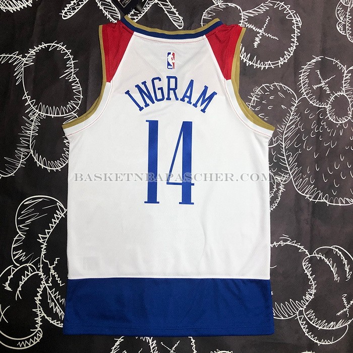 Maillot New Orleans Pelicans Brandon Ingram NO 14 Ville 2020-21 Blanc